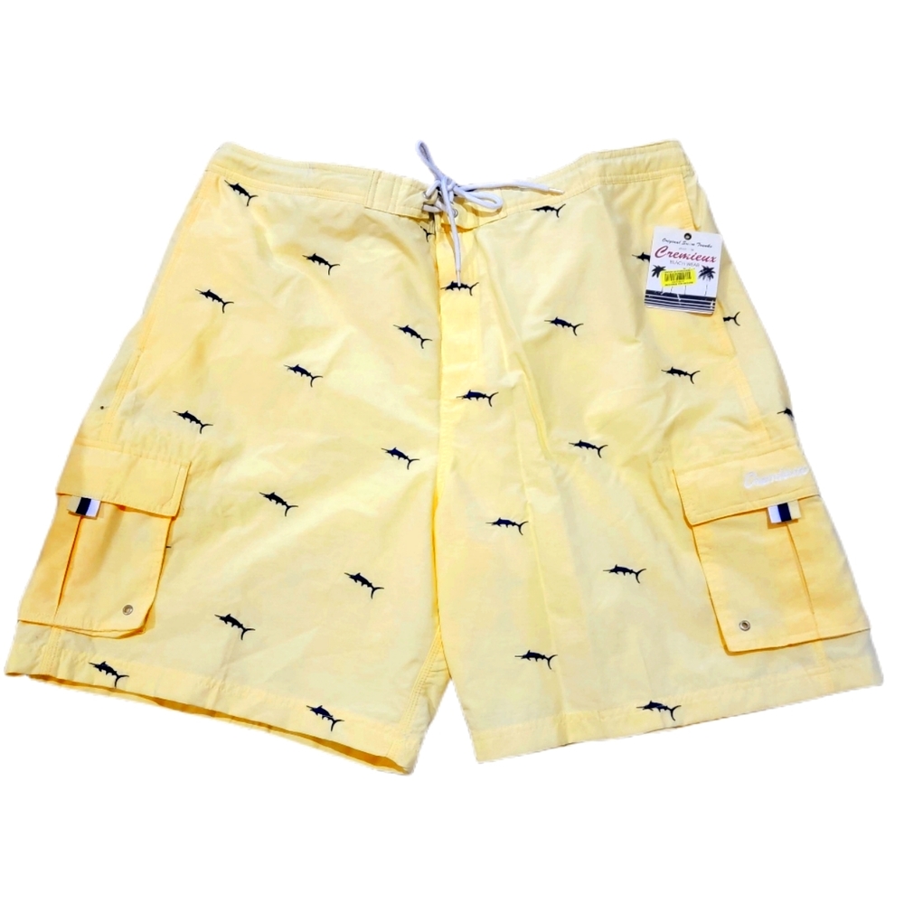 Cremieux Yellow Marlin Swim Trunks NWT 1X